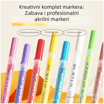 Baojue set akrilnih markerja, otpornih na izblijedivanje, za studente umjetnosti, markeri za ručno slikanje