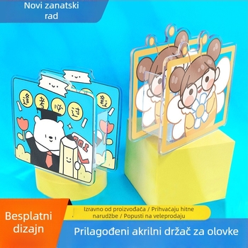 Akrilni držač olovaka 830, prilagođeni oblik, crtani motiv, moguć ispis logotipa