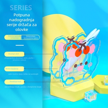 Akrilni držač olovaka 830, prilagođeni oblik, crtani motiv, moguć ispis logotipa