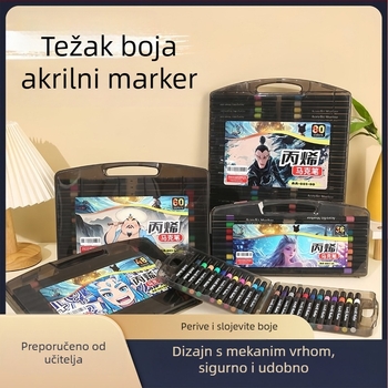 Qiwang Akrilni marker s mekim vrhom za akvarele, slojivi, perivi, u poklon kutiji