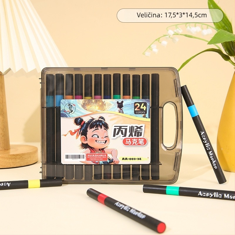 Qiwang Akrilni marker s mekim vrhom za akvarele, slojivi, perivi, u poklon kutiji