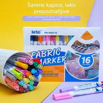 Happy Journey Marker za bojenje tkanine – ručno izrađeni DIY alat za crtanje na tekstilu za odjeću, majice i platnene torbe; perivo