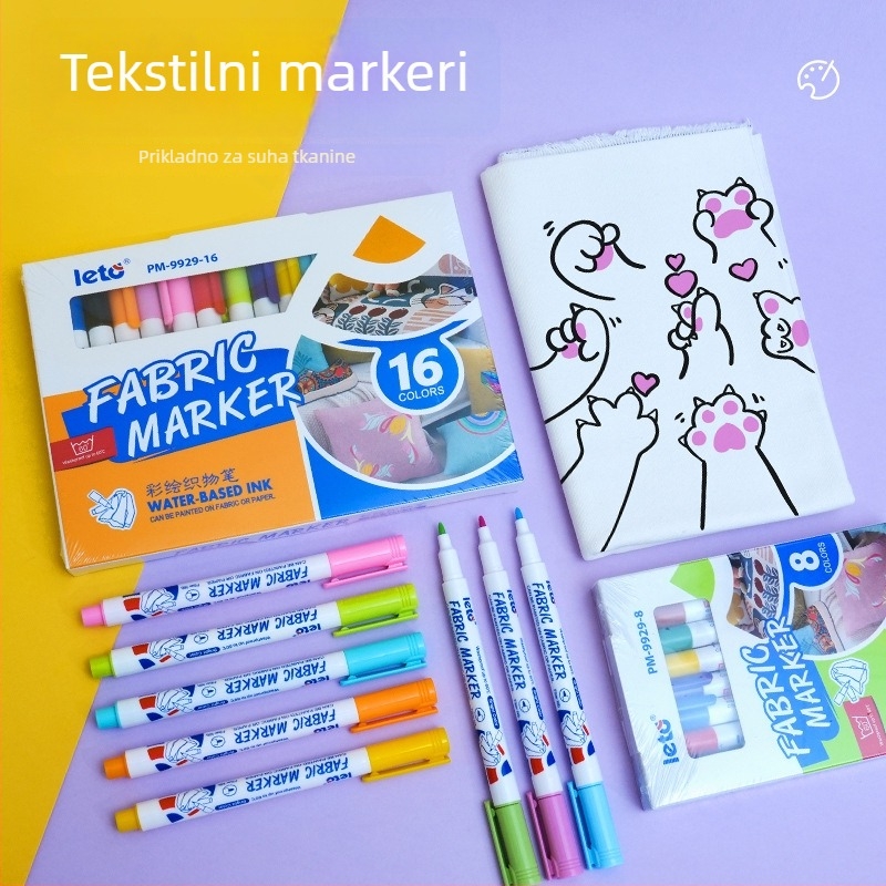 Happy Journey Marker za bojenje tkanine – ručno izrađeni DIY alat za crtanje na tekstilu za odjeću, majice i platnene torbe; perivo