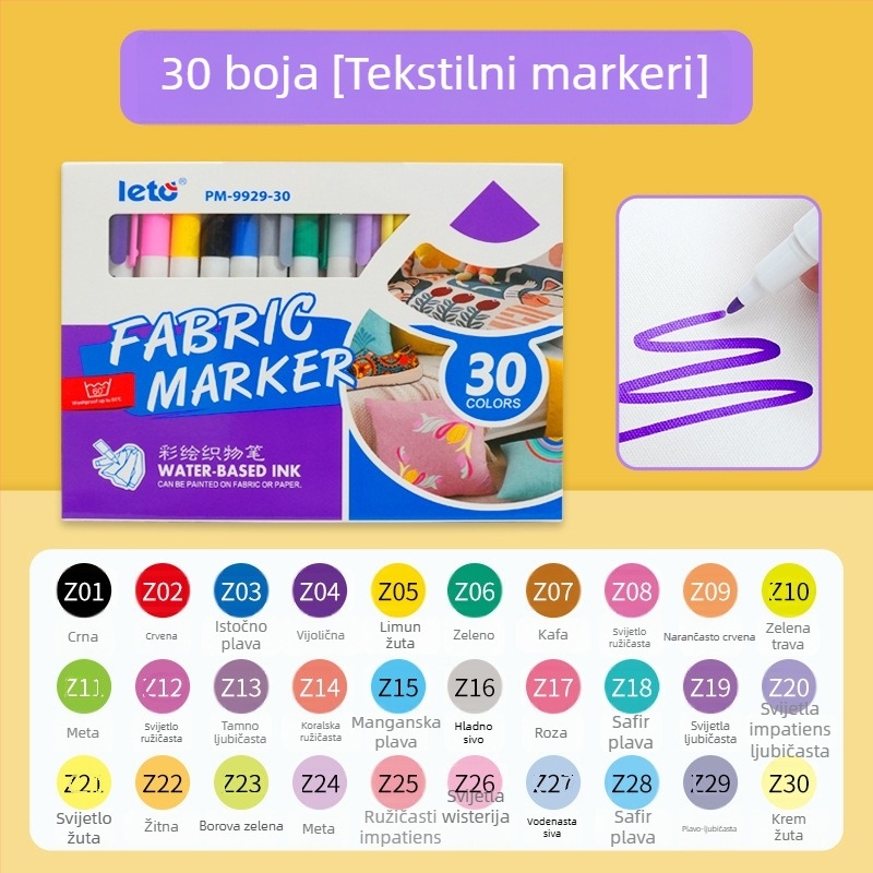 Happy Journey Marker za bojenje tkanine – ručno izrađeni DIY alat za crtanje na tekstilu za odjeću, majice i platnene torbe; perivo