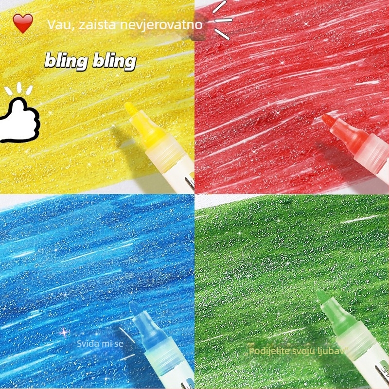 Set marker pisaka za učenike SHANDS/Good Knowledge, model S310-18, plastično kućište, fluorescentni markeri