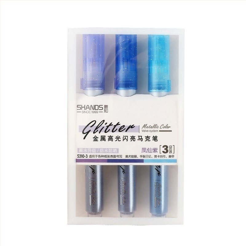 Set marker pisaka za učenike SHANDS/Good Knowledge, model S310-18, plastično kućište, fluorescentni markeri