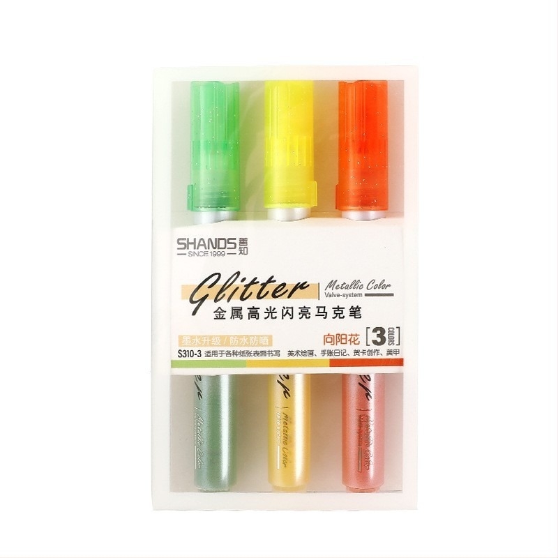 Set marker pisaka za učenike SHANDS/Good Knowledge, model S310-18, plastično kućište, fluorescentni markeri