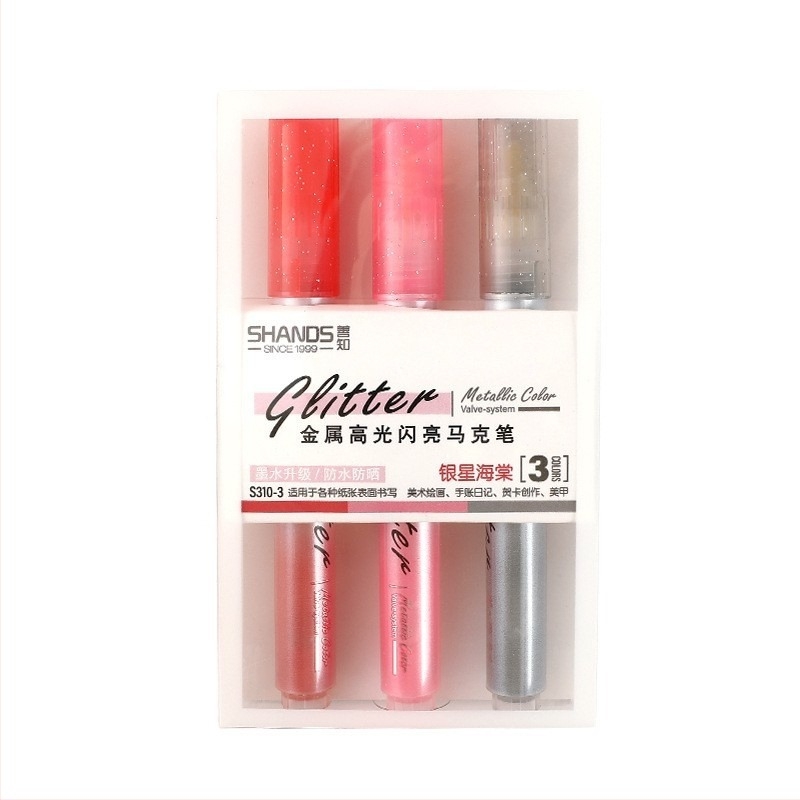 Set marker pisaka za učenike SHANDS/Good Knowledge, model S310-18, plastično kućište, fluorescentni markeri