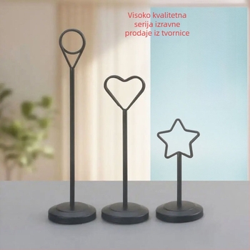 Držač za vizitke i jelovnik od nehrđajućeg čelika, model 2356, jednostrukog sloja, geometrijski oblik, kapacitet 50 kartica, mogućnost tiska loga