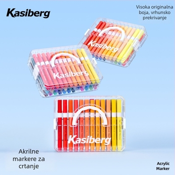 Meka vrh marker s kutijom za slaganje, neprozirna boja – Cassiberg; 24/36/48/60/72 boja; osnovno pakiranje