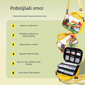 Bosai set akrilnih markera za djecu – prijenosni, brzo sušenje, za akvarel crtanje