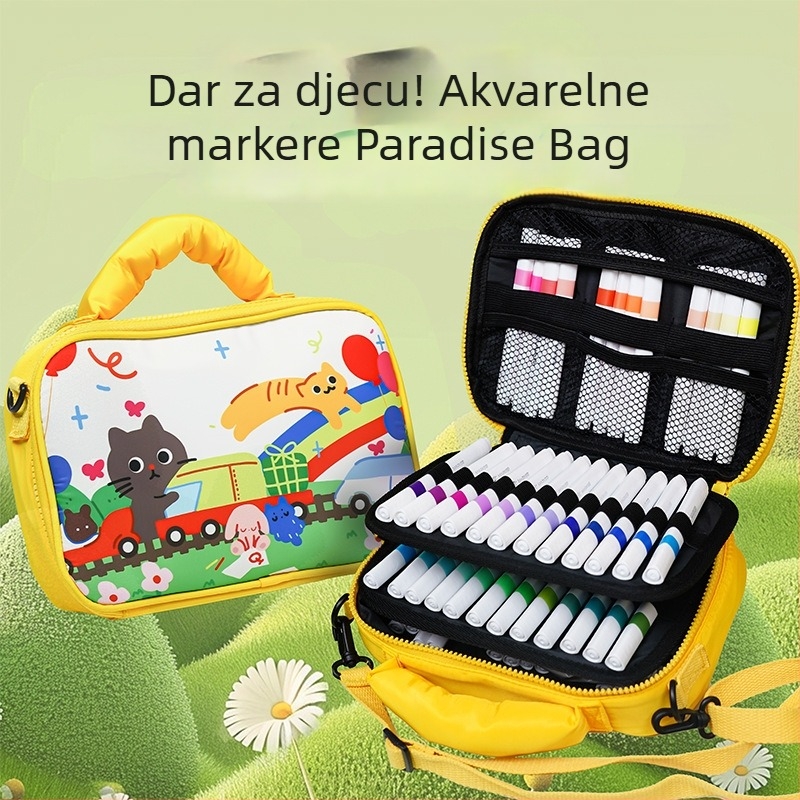 Bosai set akrilnih markera za djecu – prijenosni, brzo sušenje, za akvarel crtanje