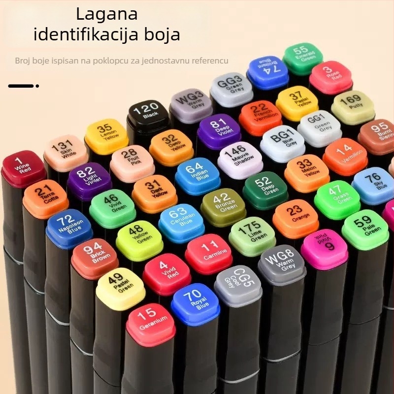 Set markera s dvostrukim vrhom – oljno i alkoholno akvarel marker set, Childhood Diary, za učenike i djecu