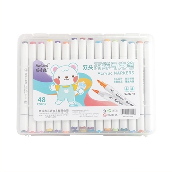 Taqiku dvostruko završni akrilni marker set, brzo-sušeći mekani vrhovi, vodootporni i s mogućnošću slaganja