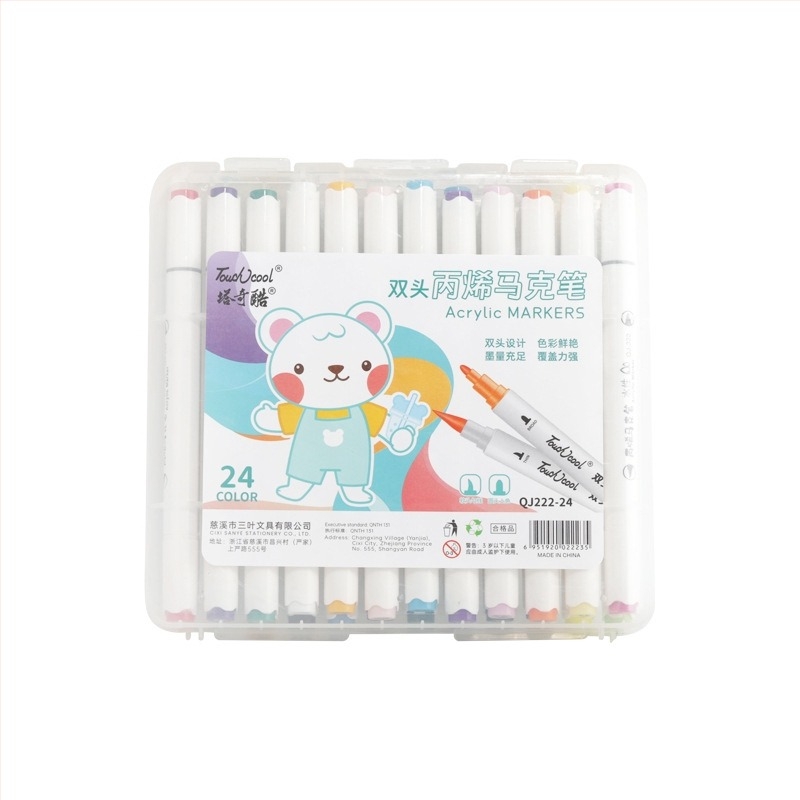 Taqiku dvostruko završni akrilni marker set, brzo-sušeći mekani vrhovi, vodootporni i s mogućnošću slaganja