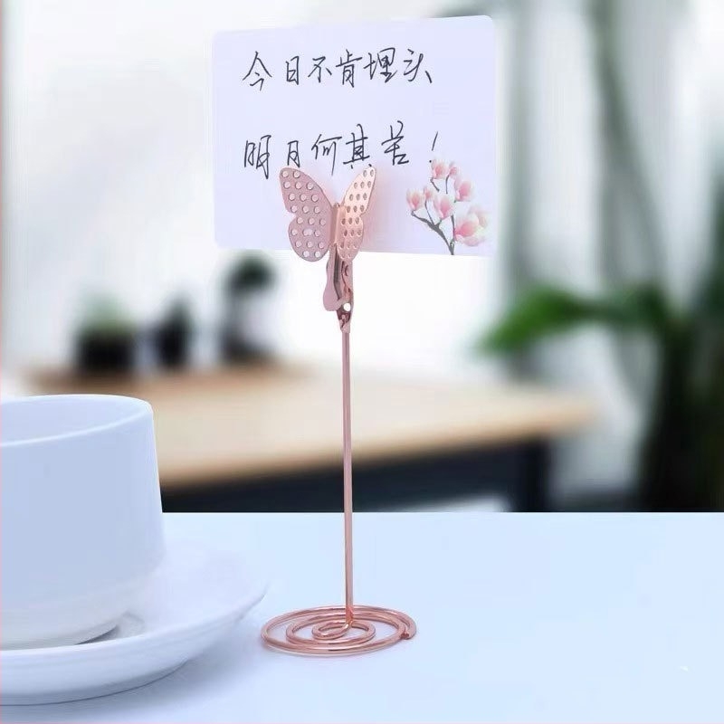 Metalni klip za bilješke – nehrđajući čelik, geometrijski oblik, kapacitet 50, model Butterfly Card Clip, marka Xinxing Craft