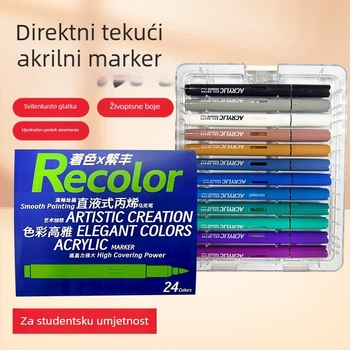 Fanfeng izravni tekući propilenski marker s mekanim vrhom za akvarelno crtanje, 48 vrhova, prozirno pakiranje