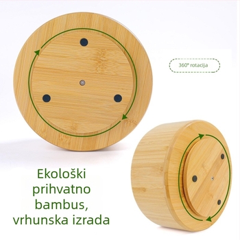 Okretni drveni organizator za olovke na radnom stolu s pregradama, model L0316
