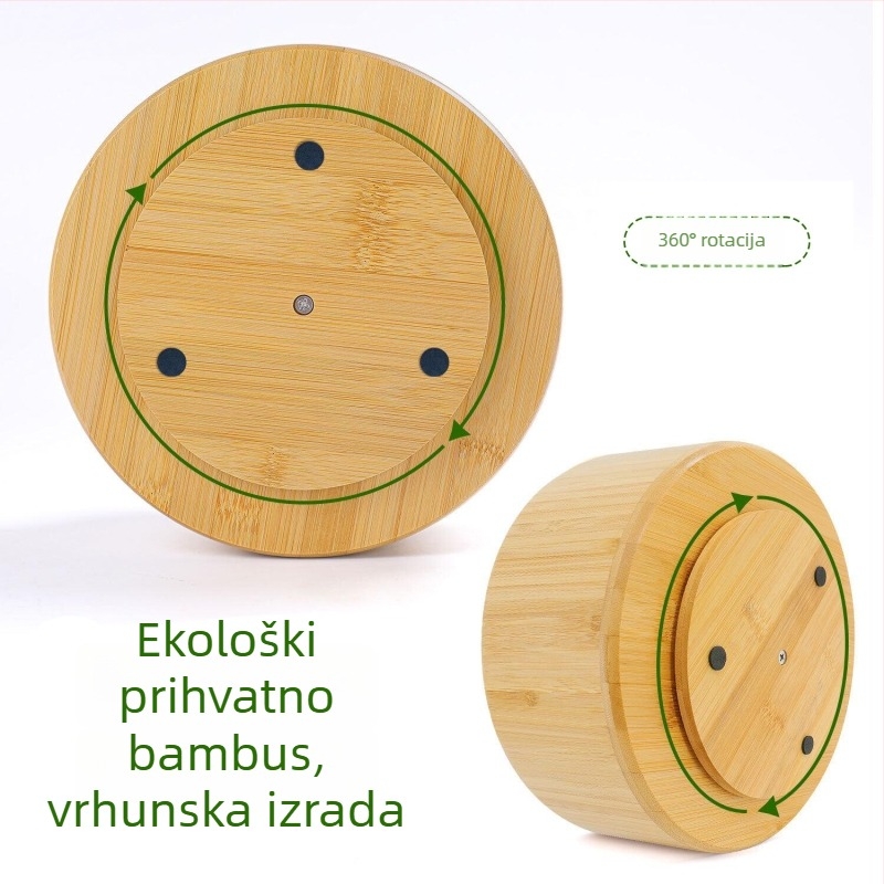Okretni drveni organizator za olovke na radnom stolu s pregradama, model L0316