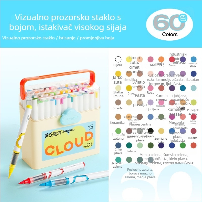 Meile Childhood Tekući akril marker za djecu – 24 boje za dopunu, osnovno pakiranje