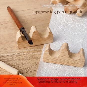 Držač olovke za nokte u japanskom stilu, s linijskim i fototerapijskim olovkom, drveni višenamjenski stolni organizator