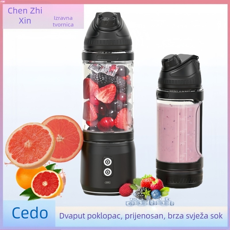 Prijenosni sokovnik s 5+ oštrica, 20 001–22 000 rpm, 250 W, kapacitet 401–600 ml, ugrađena baterija