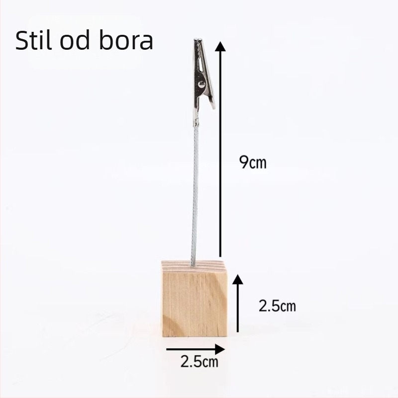 Yuyi držač vizitki od borovine s stolnim kalendarom i držačem kartica