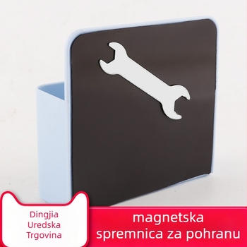 Zidni držač olovaka – plastični, magnetski dizajn, kvadratičnog oblika, model XY-8