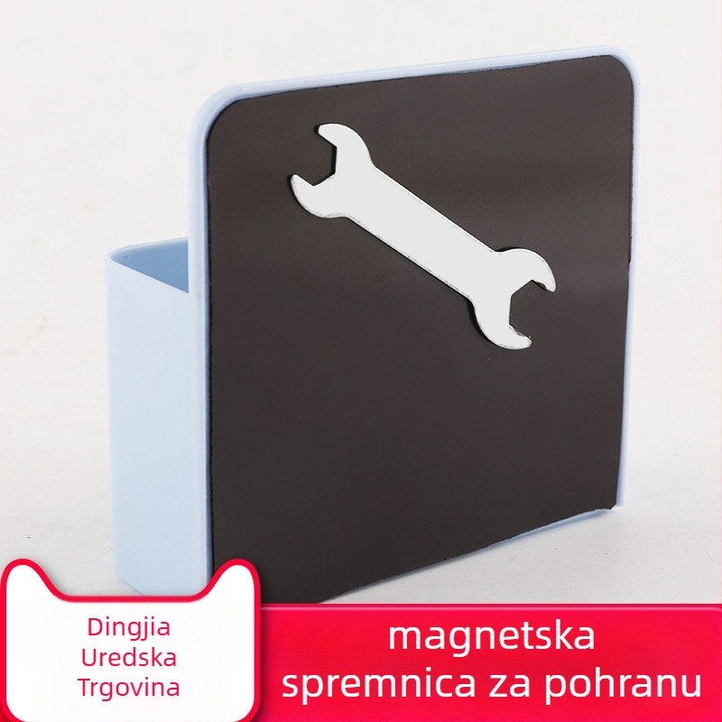 Zidni držač olovaka – plastični, magnetski dizajn, kvadratičnog oblika, model XY-8