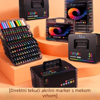 Haoyue tekući akrilni marker – za studente i umjetnike, mekani vrh, u kutiji za poklon