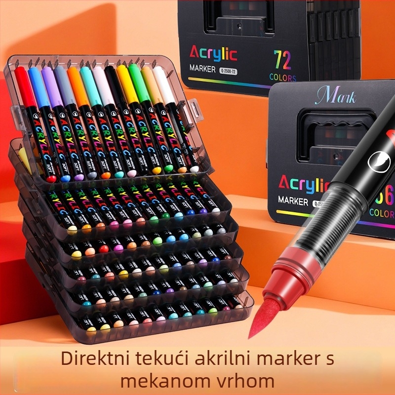 Haoyue tekući akrilni marker – za studente i umjetnike, mekani vrh, u kutiji za poklon
