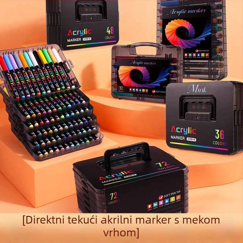 Haoyue tekući akrilni marker – za studente i umjetnike, mekani vrh, u kutiji za poklon