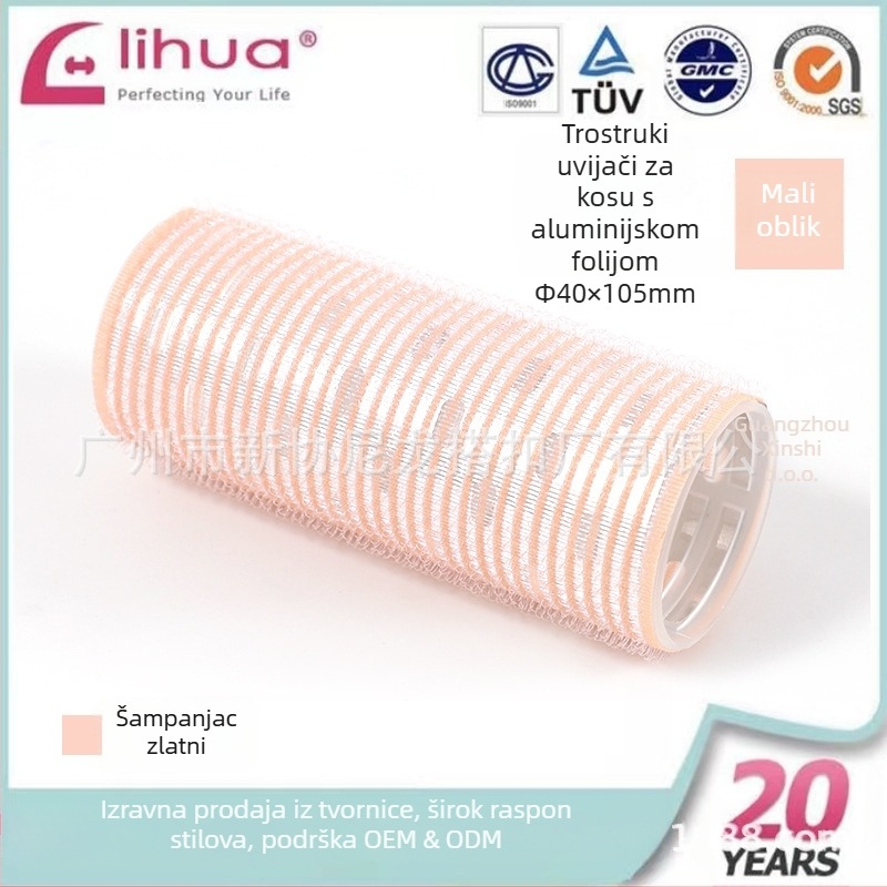 Samoljepljivi valjak za kosu za šiške, marka Xinxie curling barrel, materijal: najlon + aluminijski list + novo plastično jezgro