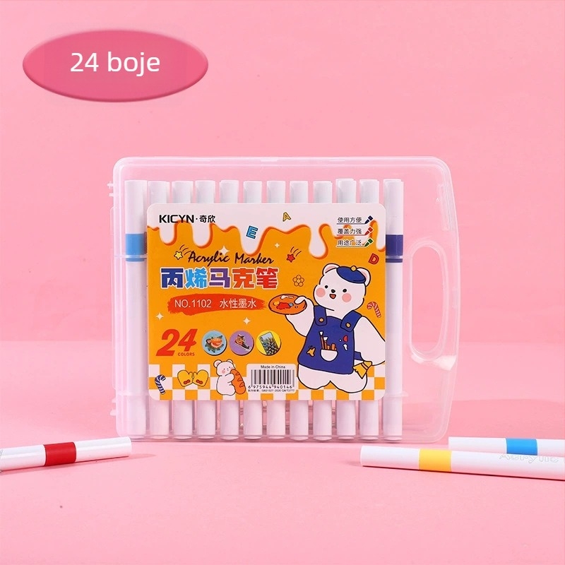 Akrilni marker s mekanim vrhom za učenike i djecu – kutija za poklon, vodootporan, DIY umjetnički alat