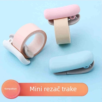 KOKUYO Guoyu Karu-Cut mini ručni rezač trake, nehrđajući čelik, model T-SM401LB, dimenzije 40×20×20 mm, širina trake do 25 mm