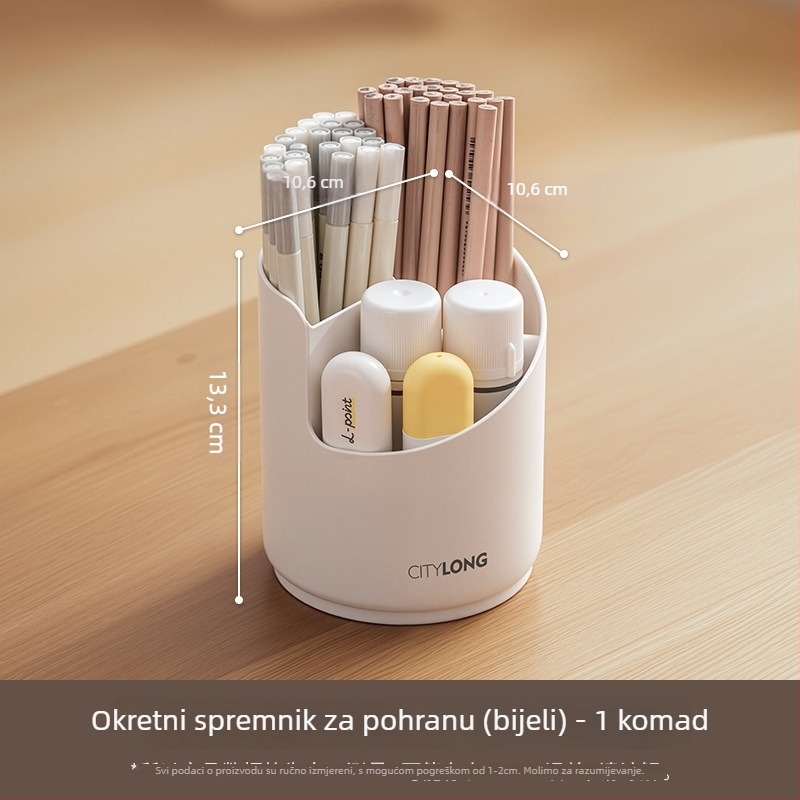 Xitianlong H-7610 stolni okretni kozmetički organizator, plastični, okrugli oblik, prilagodba dostupna