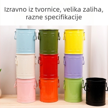 Željezni cilindrični držač olovaka za ured i studente, kružni oblik, mogućnost ispisa logotipa