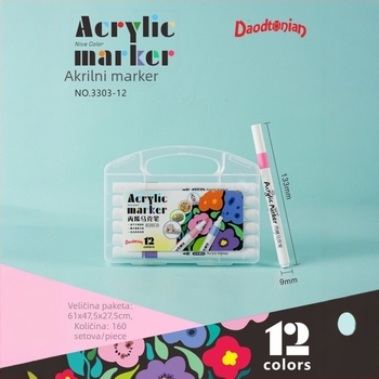 Akril markeri s mekanim vrhom za djecu – alati za crtanje za učenike osnovne škole, kreativni