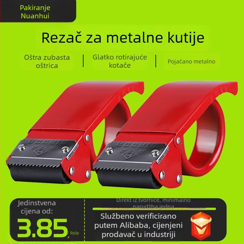 NH-11 metalni stroj za zatvaranje i rezanje prozirne trake — za pakiranje; širina trake do 60 mm; promjer osovine trake 150 mm