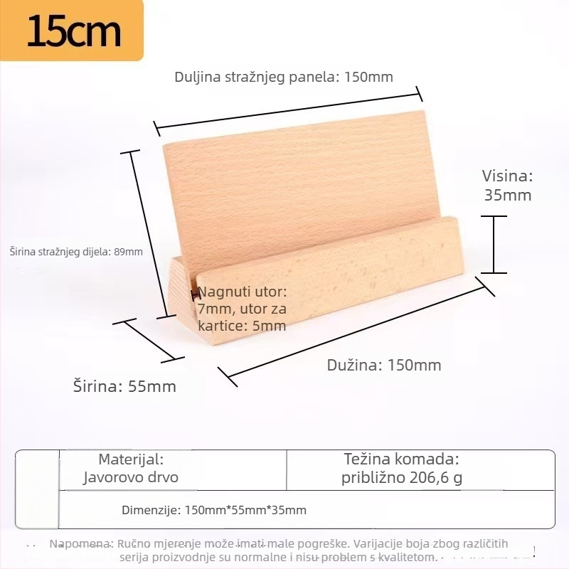 Drvena baza za stolni kalendar, moderan minimalistički dizajn, prilagodljiv: lasersko graviranje logotipa, prilagođeni crteži/uzorci, OEM/ODM.