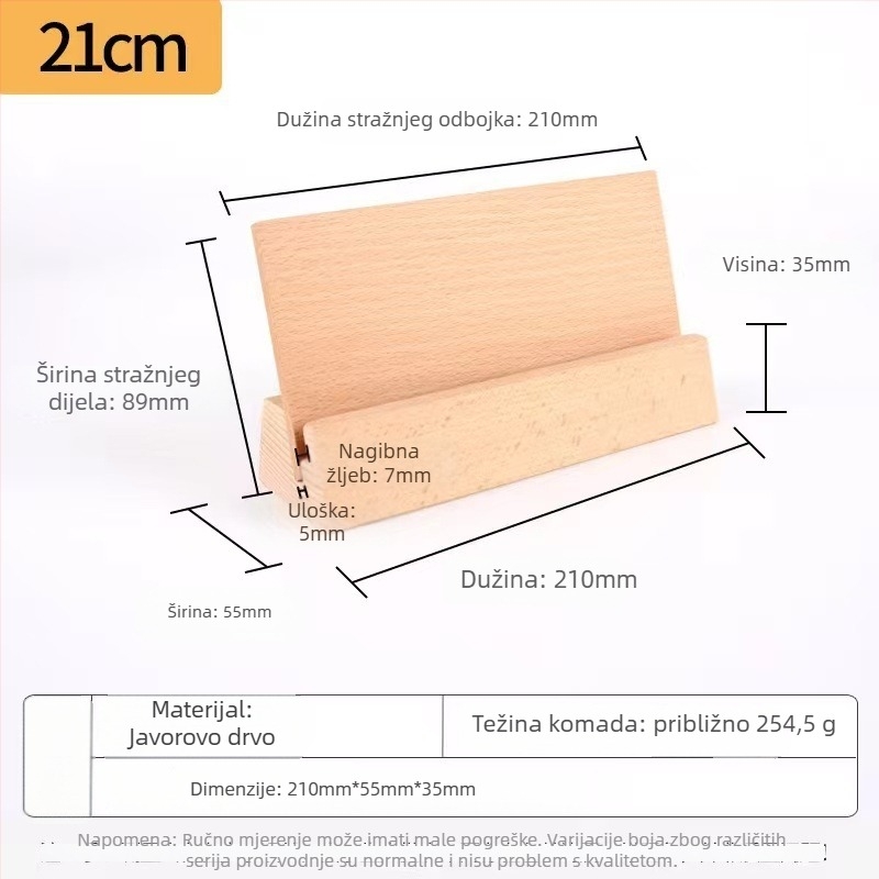 Drvena baza za stolni kalendar, moderan minimalistički dizajn, prilagodljiv: lasersko graviranje logotipa, prilagođeni crteži/uzorci, OEM/ODM.