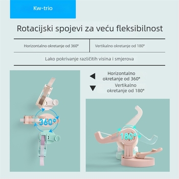 KW-TRIO Univerzalni držač trake s 360° rotacijom, prozirna usisna čašica, plastika, model 3333
