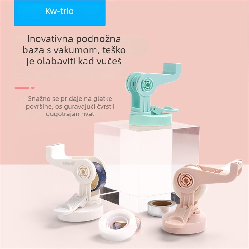 KW-TRIO Univerzalni držač trake s 360° rotacijom, prozirna usisna čašica, plastika, model 3333