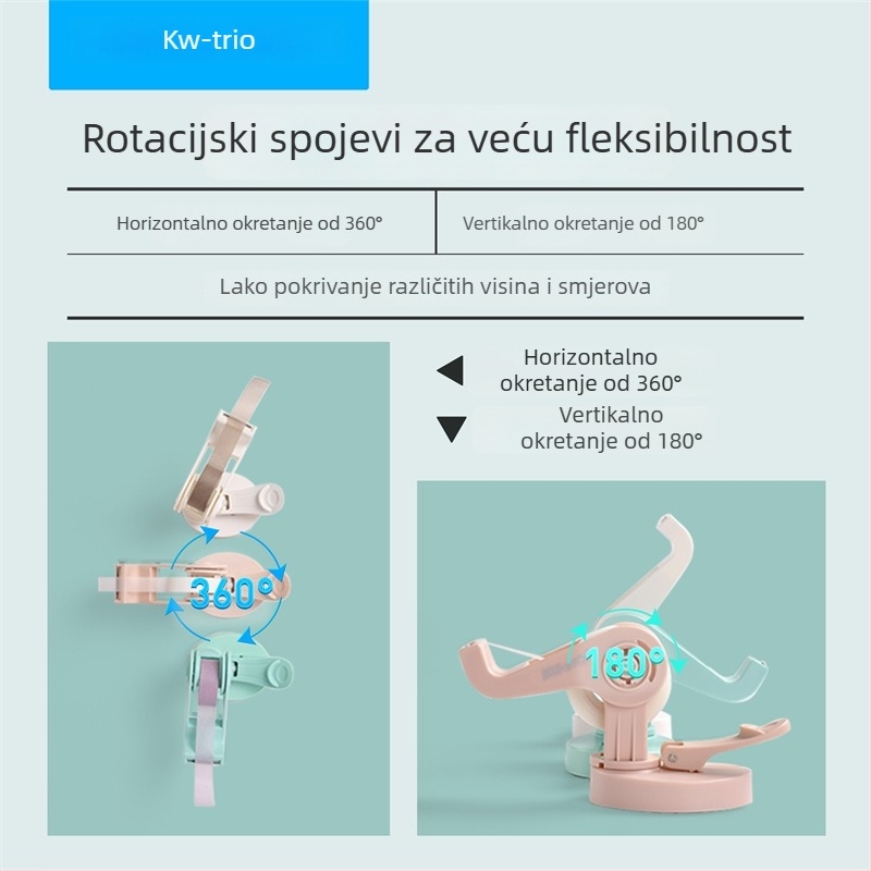 KW-TRIO Univerzalni držač trake s 360° rotacijom, prozirna usisna čašica, plastika, model 3333