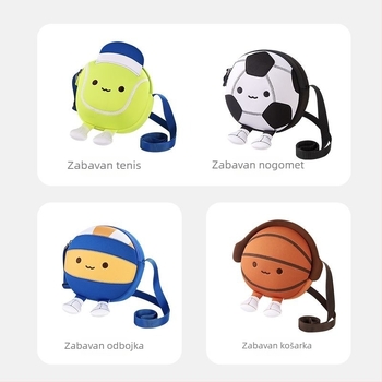 Dječja crossbody torba s motivom životinja, unisex, ulični stil, materijal: diving cloth, pogodna za vrtić