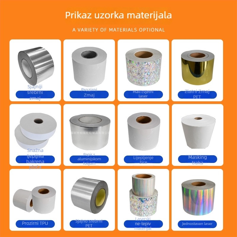 Samozaljepiva dvostruko provodna aluminijska folijska papirna traka, debljina 0,06 mm, otporna na visoke temperature, za cijevi hladnjaka i klima uređaja