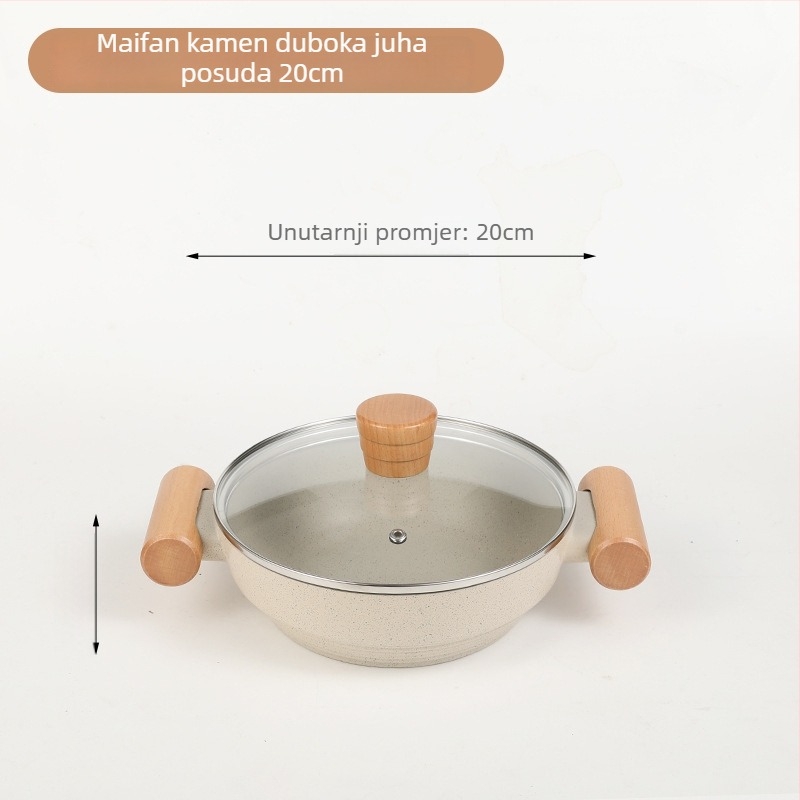 Sword dvostruko slojna aluminijska posuda za kuhanje na paru s staklenim poklopcem, model 804, dubina 7 cm, neprijanjajuća površina