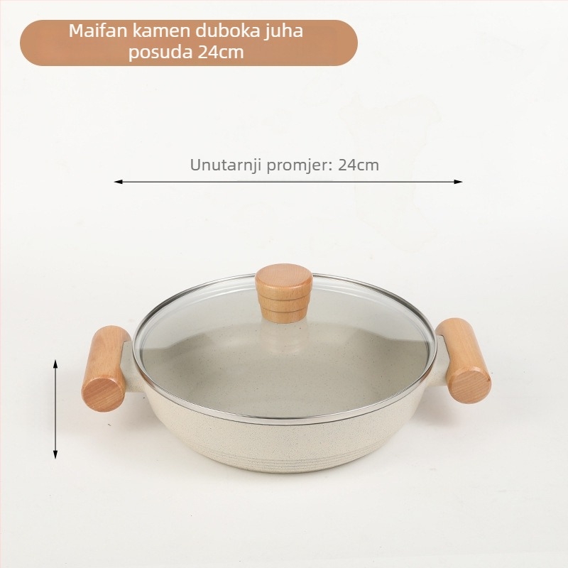 Sword dvostruko slojna aluminijska posuda za kuhanje na paru s staklenim poklopcem, model 804, dubina 7 cm, neprijanjajuća površina