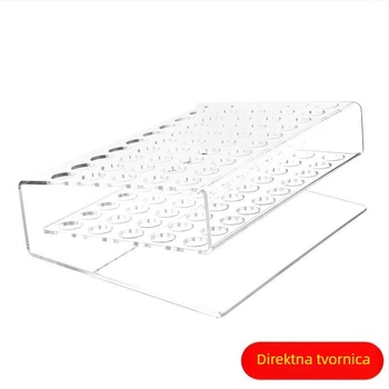 Stolni držač za olovke s korakom za pohranu, proziran dizajn, pretinci za olovke i markere (Materijal: smola)