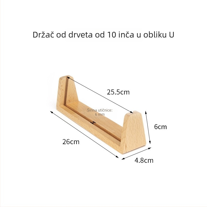 Drvena osnova za kalendar i telefon, U-oblik držač za razglednice, prilagodljiv oblik i uzorak, moderni minimalistički stil